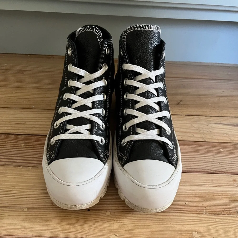 Converse Chuck Taylor All Star Lugged Leather High Top Platform Sneakers - Picture 5 of 10